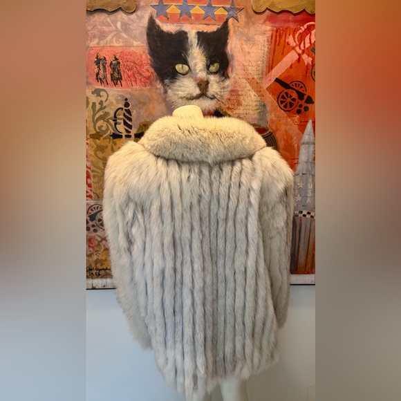 Silver fox by saga Vintage 1980s jacket excellent condition size large 🦊 - Picture 2 of 11